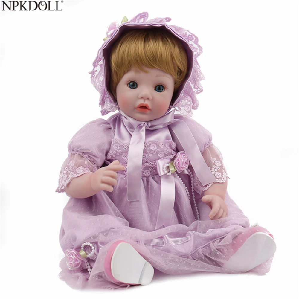NPKDOLL Кукла Reborn Baby виниловый корпус 18 дюймов 45 см кукла игрушки для девочек и