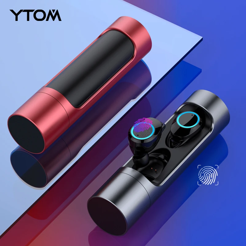 Беспроводные наушники YTOM с глубокими басами Bluetooth 5 0 водонепроницаемые вкладыши
