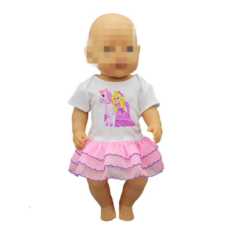 Born New Baby Fit 18 дюймов 43 см Одежда для куклы розовый лист Фламинго Единорог Русалка Одежда Аксессуары для ребенка подарок на день рождения