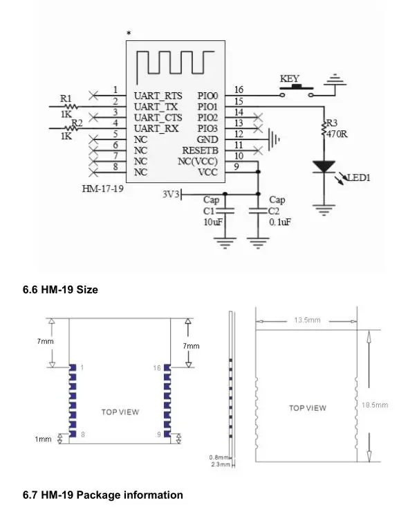 1 шт х HM-19 Bluetooth 5,0 прозрачный серийный Порты и разъёмы Master-Slave модуль CC2640 MCU Hi Скорость совместим с HM-11 HM-13 HM-17