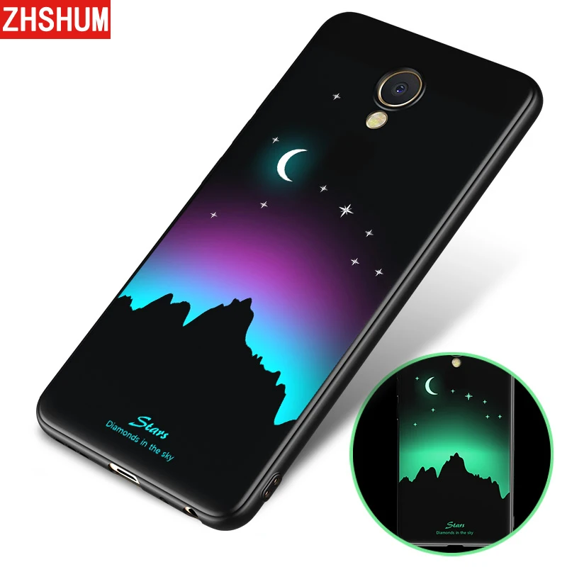 ZHSHUM 3D светящийся чехол для meizu m5 Note Мягкий силиконовый с узором лампа ТПУ полное
