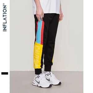INFLATION 2020 спортивные брюки с эластичной талией, обтягивающие джоггеры с боковой полосой, винтажные Брендовые брюки-карго 8852W