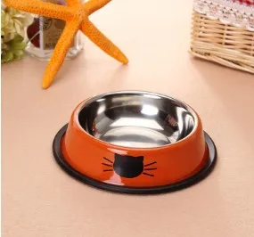 1 шт. миски из нержавеющей стали для корма для собак и кошек, миски для питья домашних животных, принадлежности для домашних животных, противоскользящие миски для собак и кошек, миски для воды, инструменты для домашних животных
