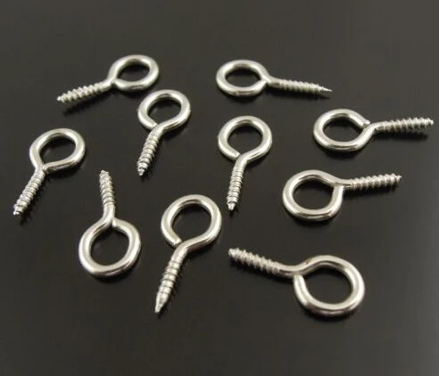 

800 pcs silver Screw-On Eye Bolts Jewelry Findings