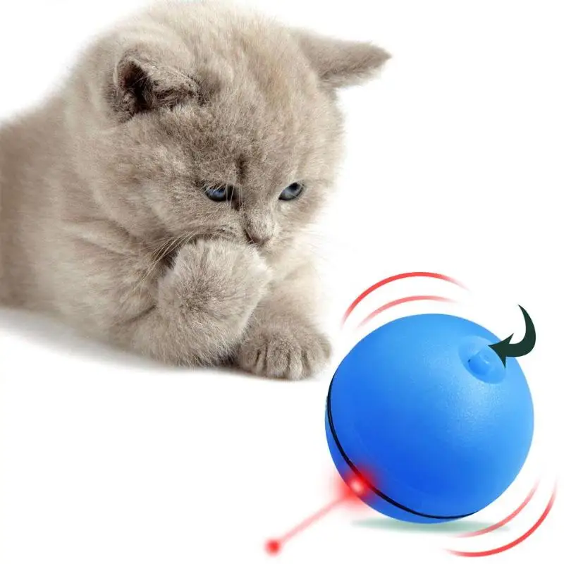 Кошка Pet лазерный светодиодный USB Перезаряжаемый катящийся шар идеальная игрушка