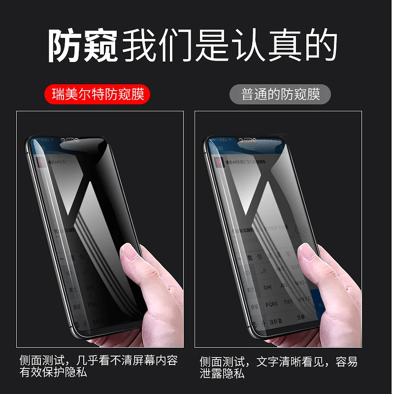 2 шт. анти-шпионское надежное закаленное стекло для OPPO A7 AX7 A7XPRO AX7PRO A9 A9X Защитная пленка для экрана Защитная крышка