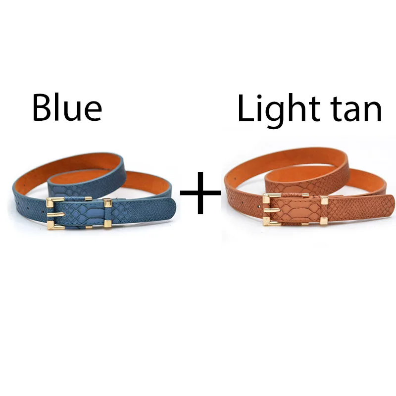 Blue Light Tan Роскошные ремни, женские ремни, дизайнерские ремни для женщин, кожзам, женский ремень для джинсовых брюк, cinturon mujer kemer - Цвет: Blue Light Tan