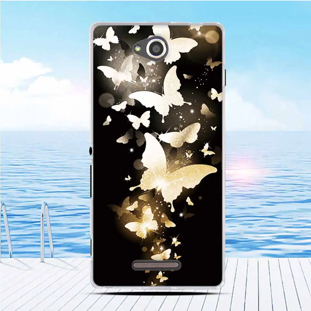 Soft Silicone Back Cover For Sony Xperia C CN3 C2304 C2305 S39 S39H Phone Case 2304 2305 |