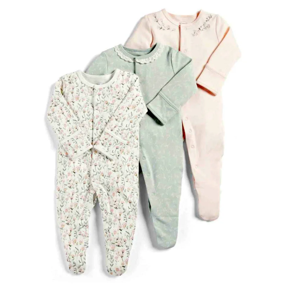 Детские пижамы из хлопка для новорожденных bebe одежда 3 шт Одежда для девочек единорожки Пижама для младенцев Одежда для мальчиков комбинезон для малышей