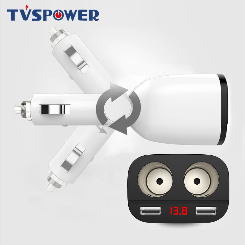 Зарядное устройство складное автомобильное с 2 USB-портами 3 6 А | Мобильные