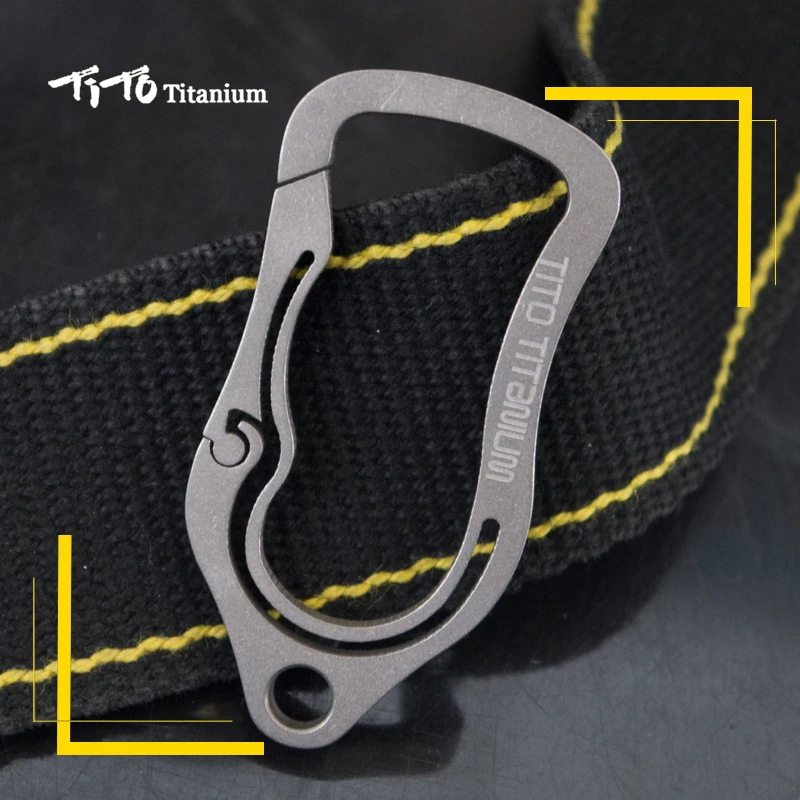 TiTo Titanium Gr5 брелок с карабином и пряжкой для ключей рыболовная цепочка кемпинга