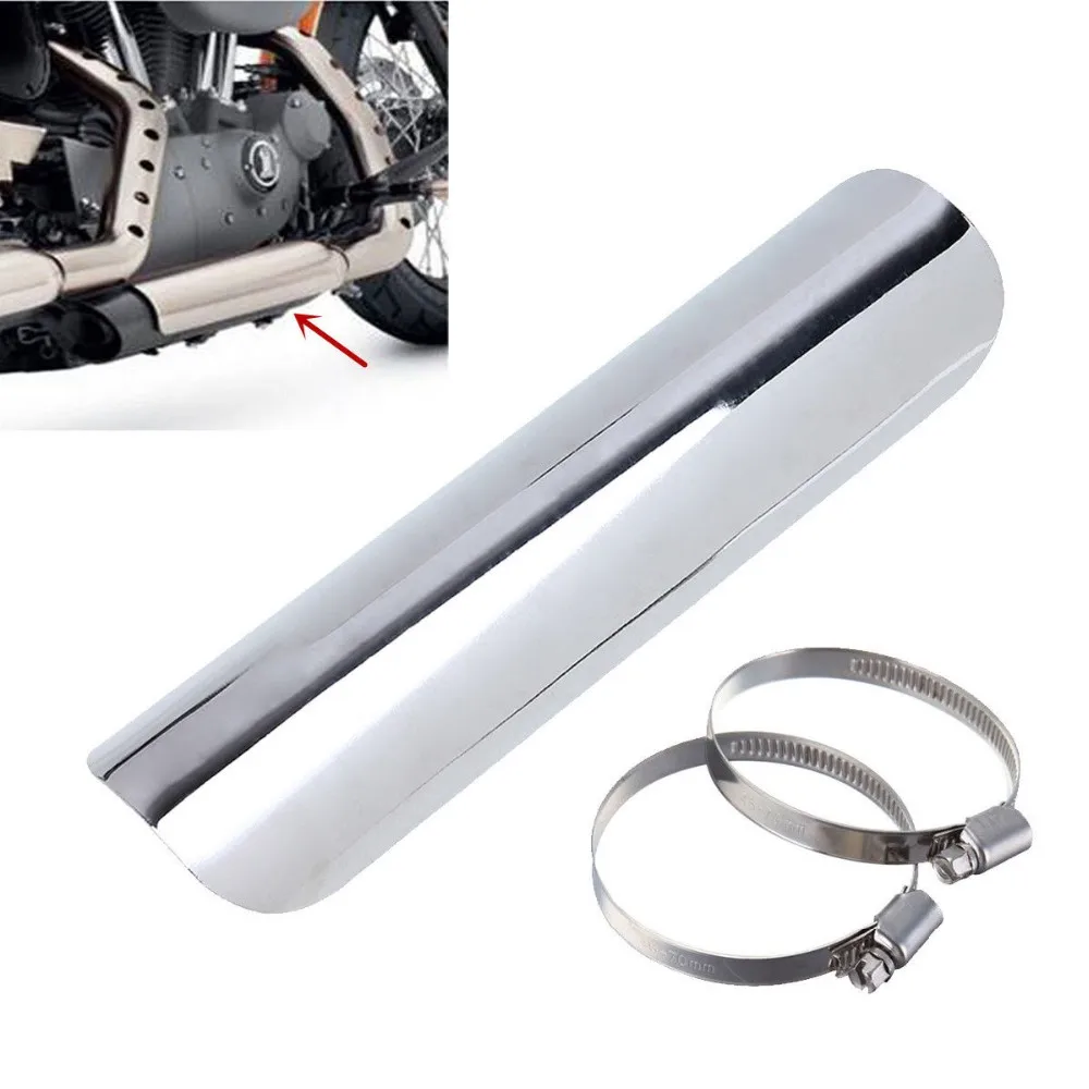 Новинка 9 &quotХромированный тепловой экран на выхлопную трубу для Harley Davidson Dyna Fat Bob
