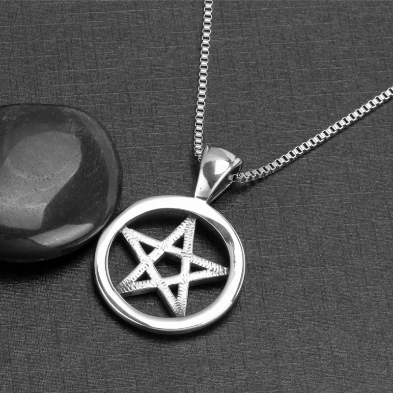 

Vintage Jewelry Pentagram Pentacle Pagan Wiccan Witch Gothic Star Pendant Necklace for Men Women with 50cm Chain