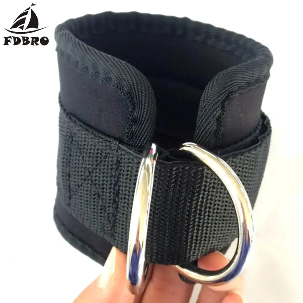 Фдбро кольцо шкив тяжелая атлетика лодыжка регулируемый кабель крепление фитнес