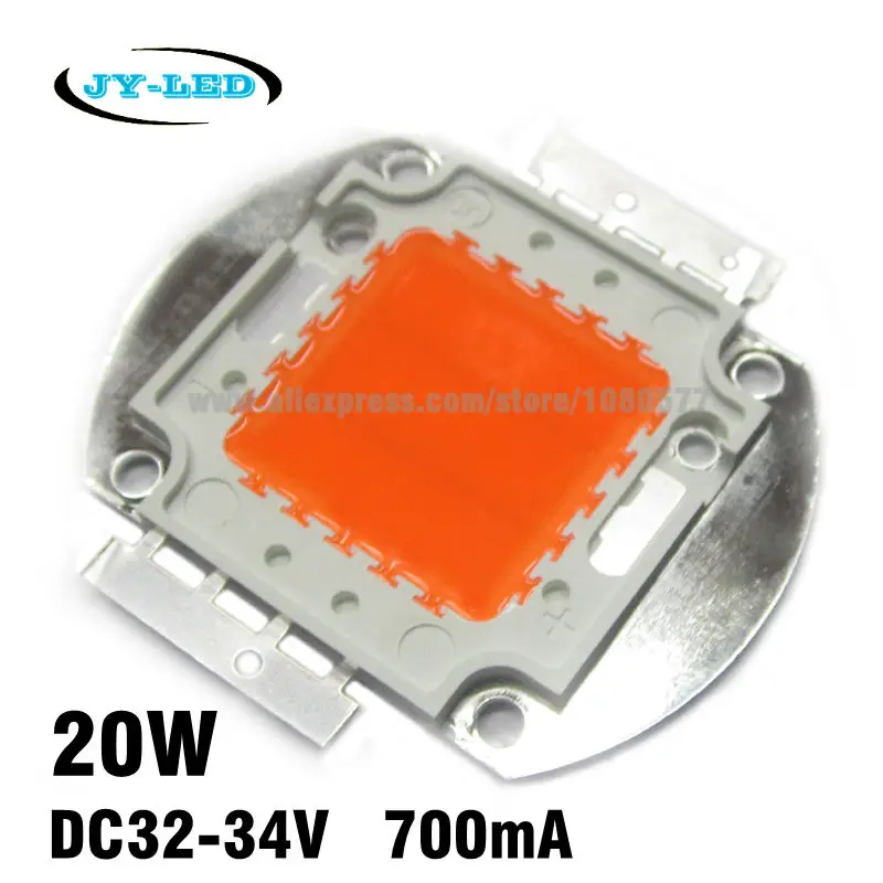 400nm-840nm полный спектр светильник для выращивания 1 Вт 3 Вт 5 Вт 10 Вт 20 Вт 30 Вт 50 Вт 100 Вт высокомощный светодиодный COB бисер 45mil Bridgelux чип для выращивания растений