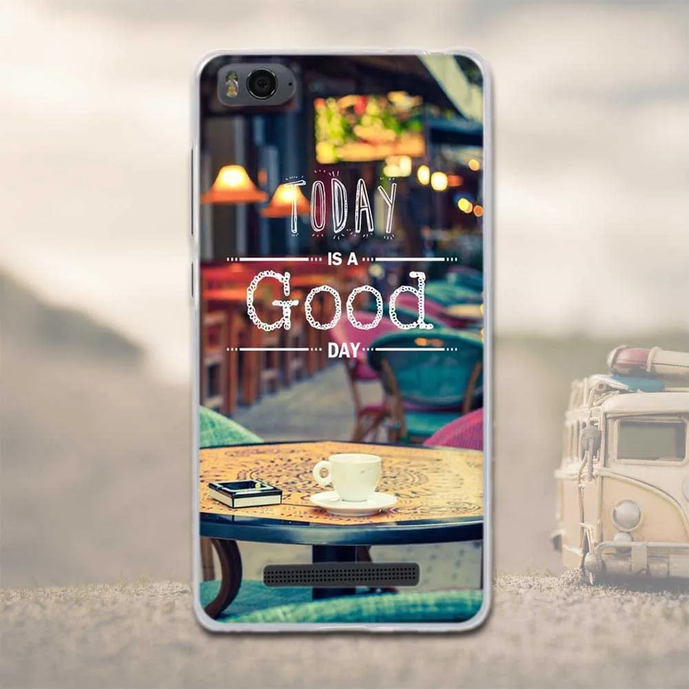 Защитный чехол из мягкого силикона для Xiaomi Mi4c Mi4i 3D стерео рельефная задняя крышка