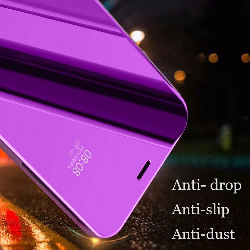 Умный зеркальный флип-чехол для samsung A7 A6 A8 плюс J2 J4 J6 плюс J8 кожаный чехол для A3 A5 A7 J3 J5 J7 чехол s