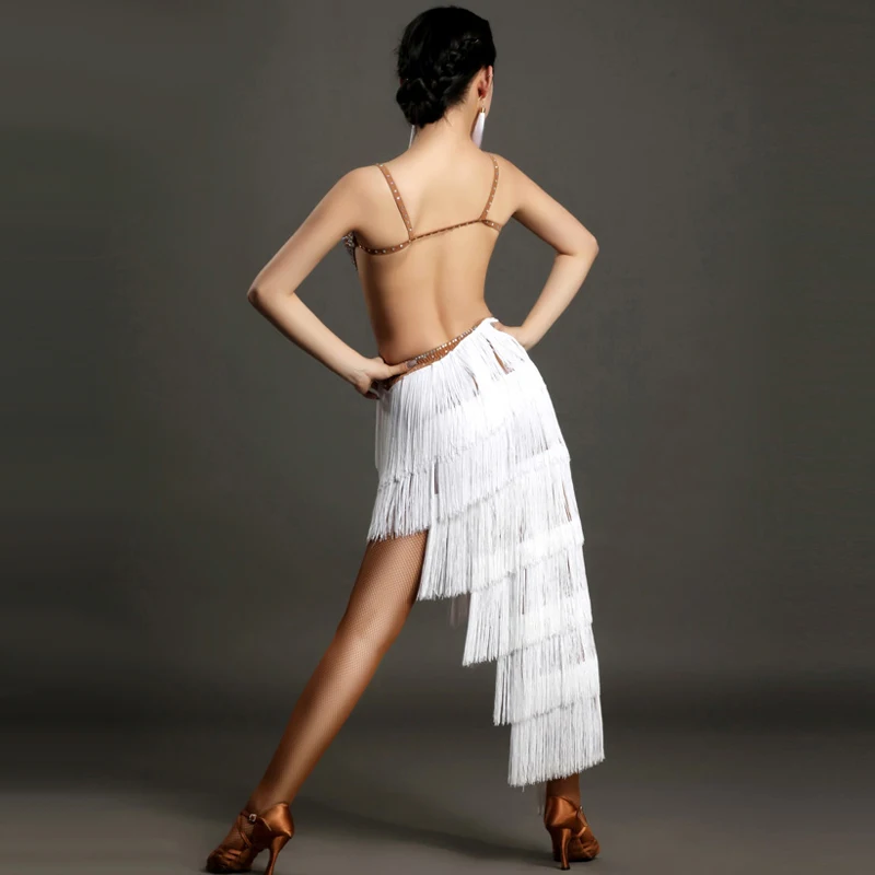 Платье с бахромой для латиноамериканских танцев платье бальных китайский костюм