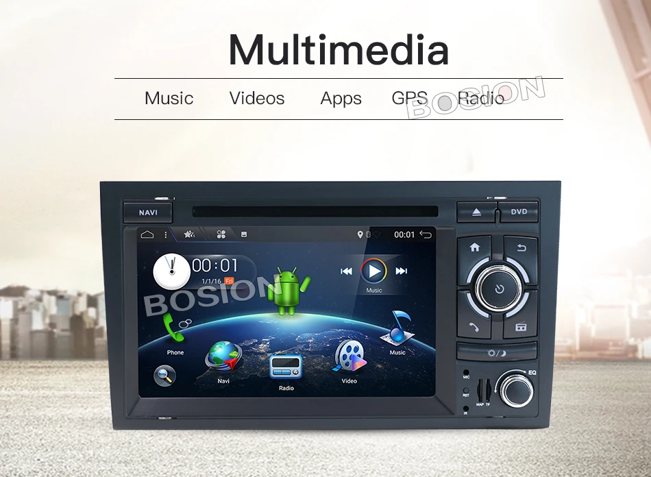 2 Din 7 ''Android 8,0 четырехъядерный радио автомобильный dvd-плеер для Audi A4 B6 B7 S4 B7 B6 RS4 2002-2008 RS4 B7 SEAT Exeo 2008-2012 wifi BT