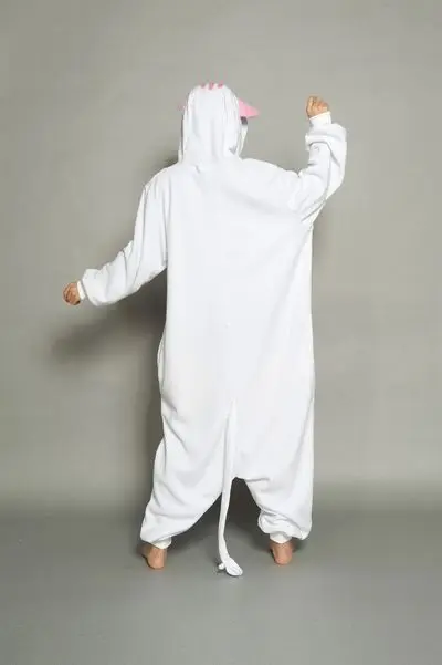 Пижамы с изображением животного белого кота милый костюм для косплея сезон