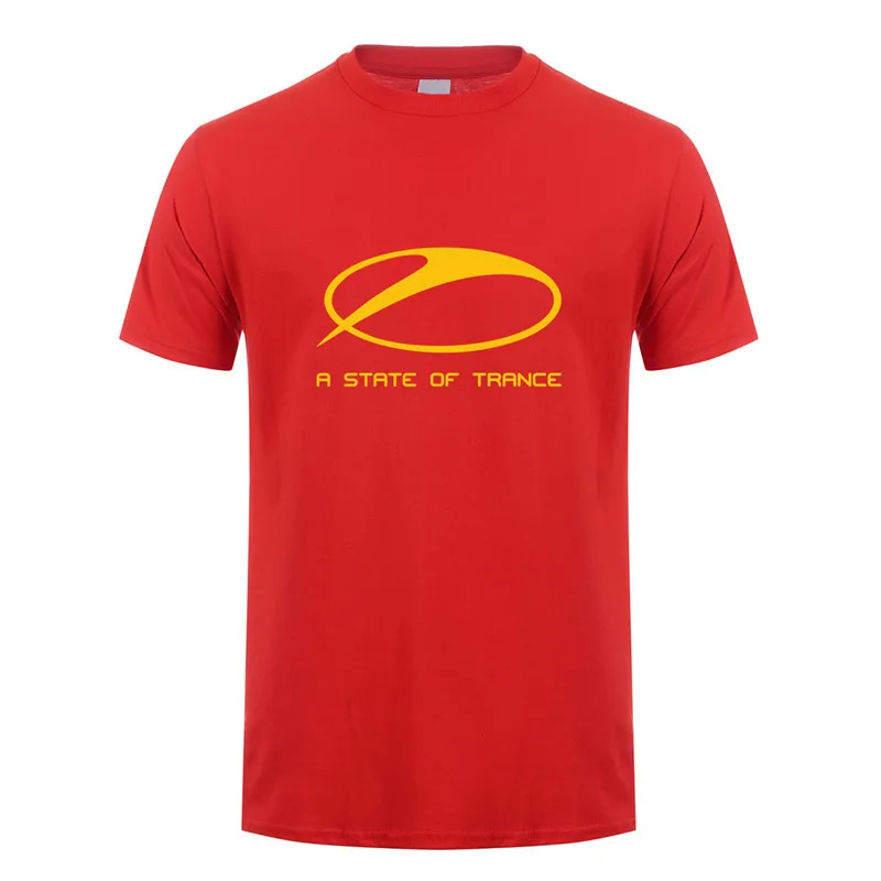 Red Летняя футболка Armin Van Buuren A State Of Trance, мужские Модные футболки с коротким рукавом, хлопок, круглый вырез, музыка, DJ, футболка, DS-025 - Цвет: Red
