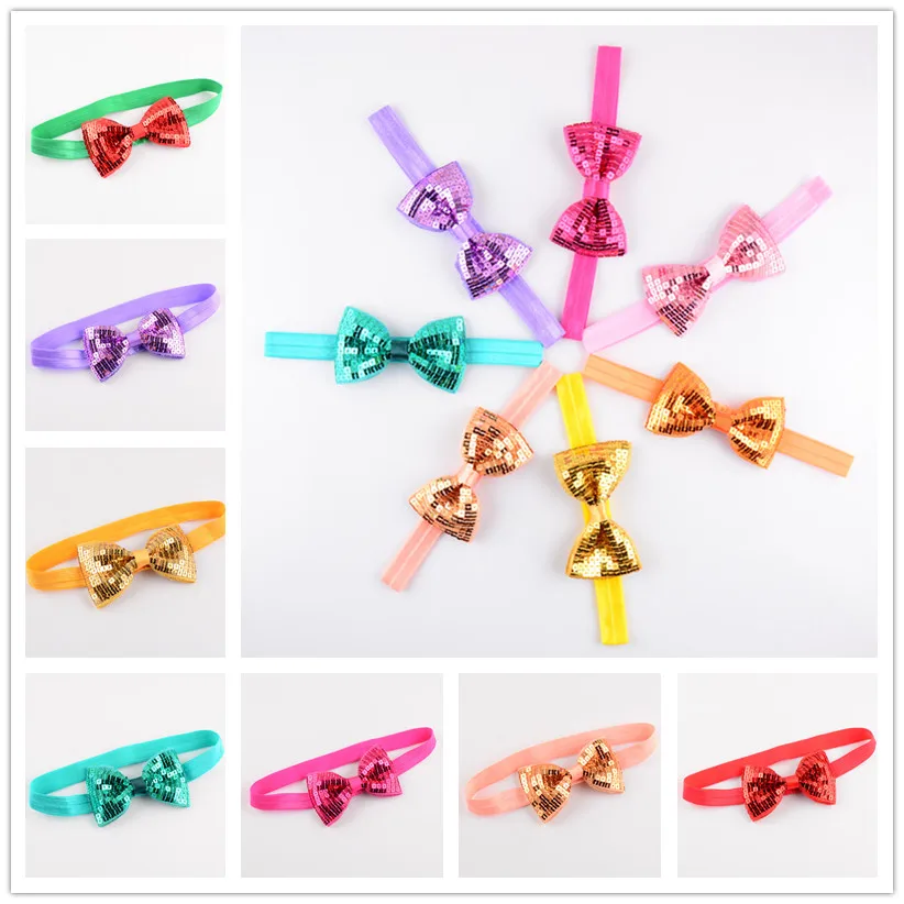 Лидер продаж новинка яркие цвета повязки голову для девочек большой бант 50