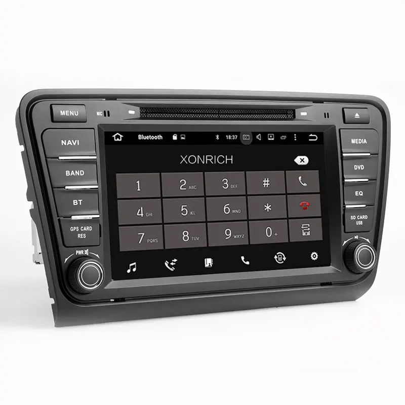 2 Din Car DVD Player GPS For Skoda Octavia A7 Rapid Spaceback 2014 2015 2016 2017 Android 8.1 Multimedia Stereo Radio Navigation |