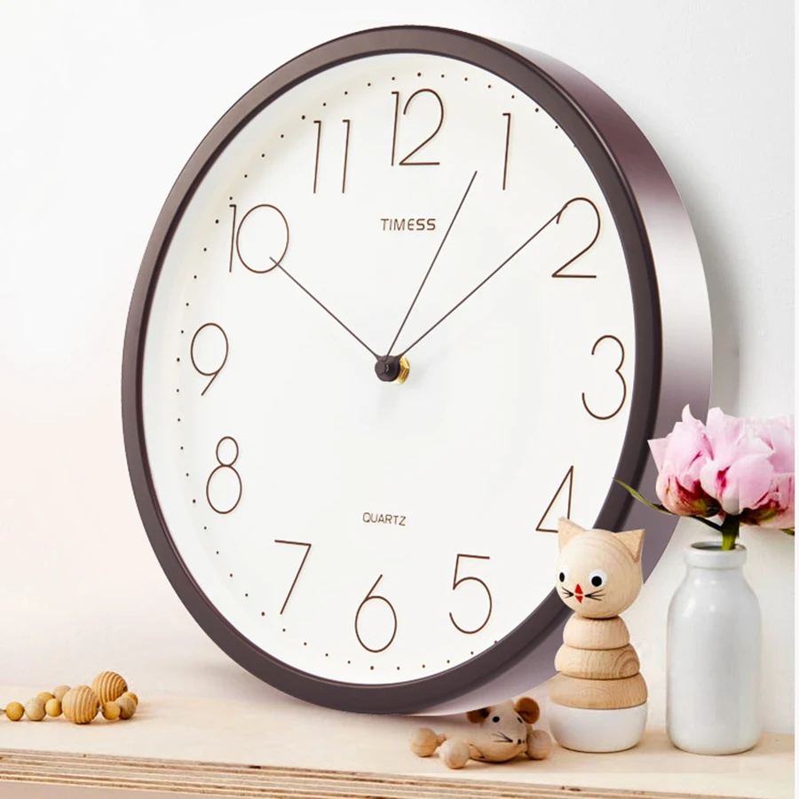 Оригинальные настенные часы для гостиной простой современный белый и черный