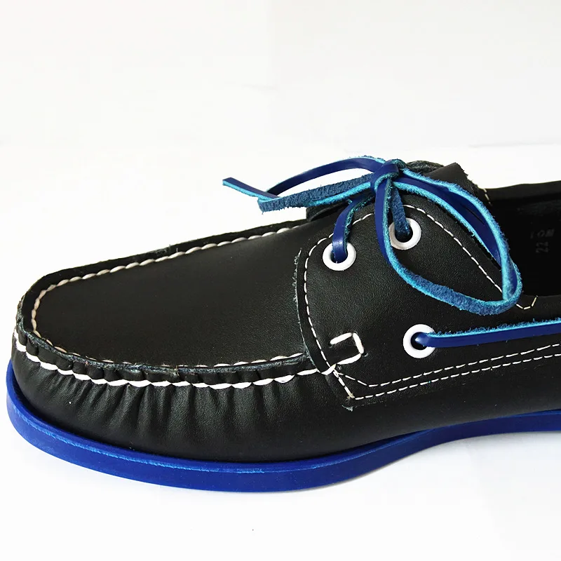 Мужские мокасины из натуральной кожи на шнуровке | Обувь