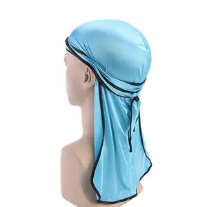 MANSA'S Navy and White Satin Bandana Durag – Mansa's