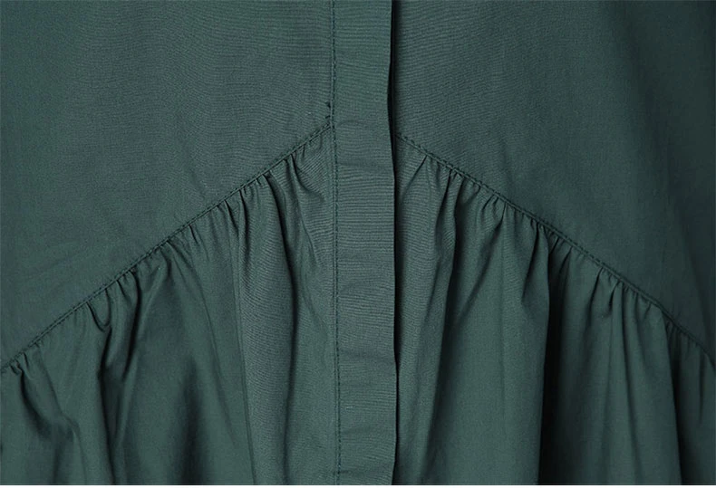 

2019 spring autumn solid color new windbreaker Korean temperament casual loose large size stand collar women's windbreaker A268