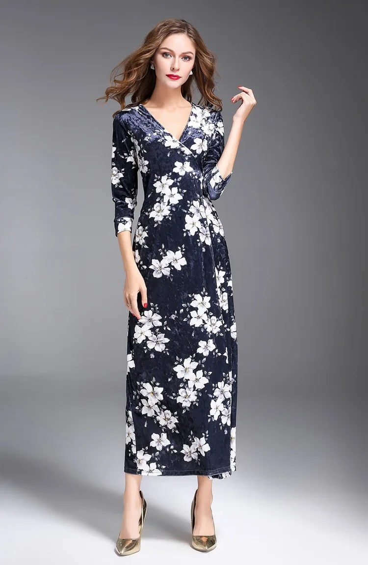 Летнее платье 2017 женское с принтом Кружево Платья для женщин Европейский дизайн