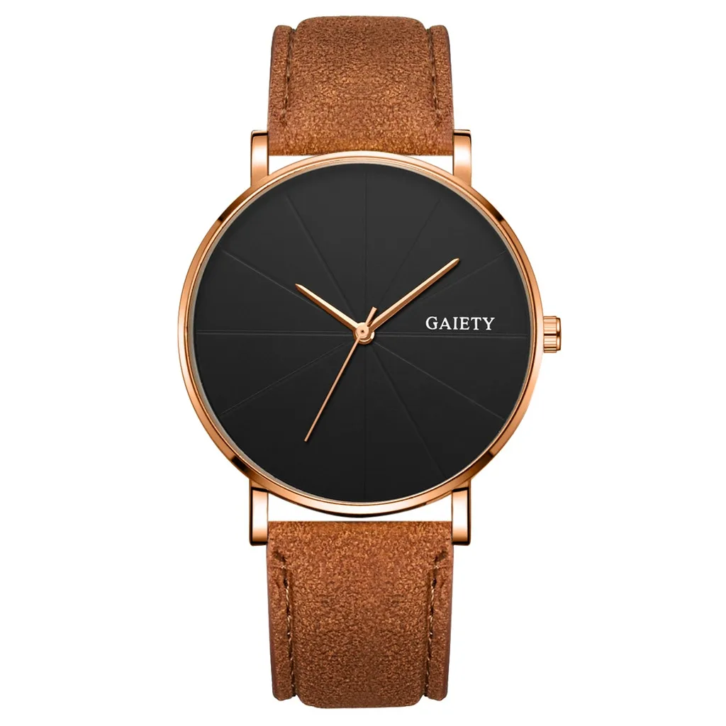 New Watches Men Fashion Casual Unobtrusive Simple Single Business Leather Band Watch Quartz Relogio Luxury Wristwatches