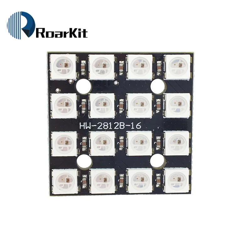 WS2812B 4*4 16 битная полноцветсветодиодный 5050 RGB Светодиодная панель WS2812 для Arduino