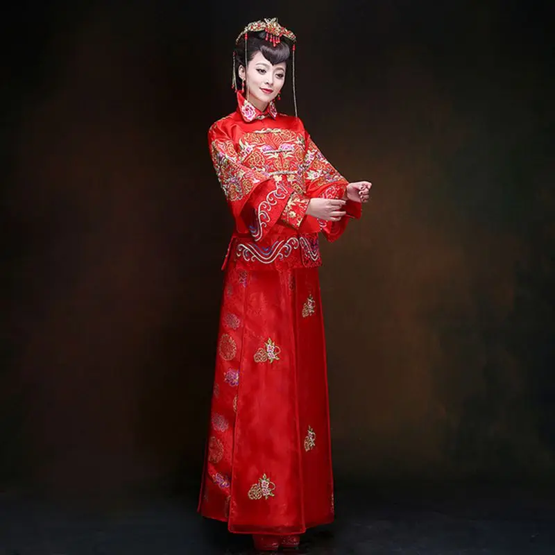 Китайский женский стиль Qipao Восточное искусственное атласное платье-Ципао с