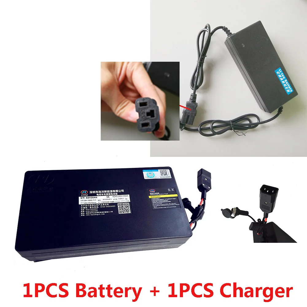 20AH 12AH 60V литиевая батарея 48v для толстых шин Электрический скутер citycoco