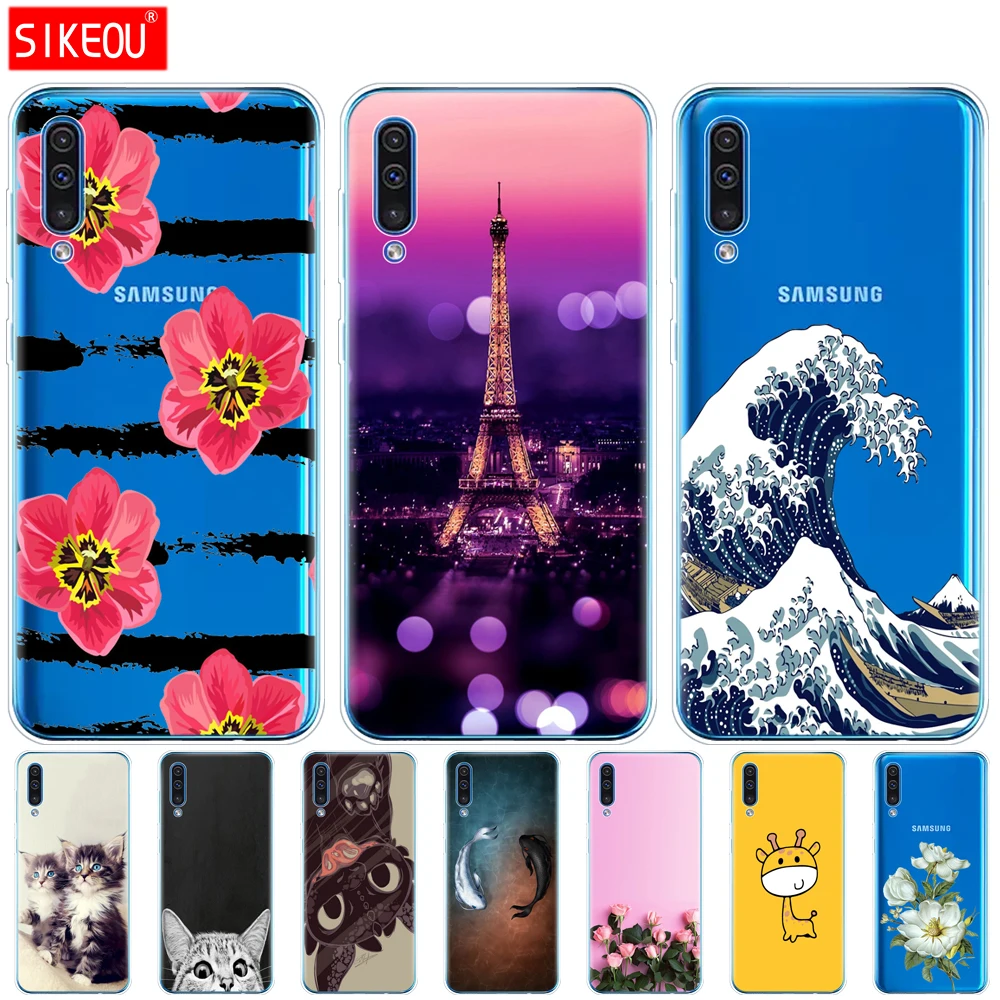 Чехол для Samsung Galaxy A50 силиконовая мягкая прозрачная задняя крышка из ТПУ телефона