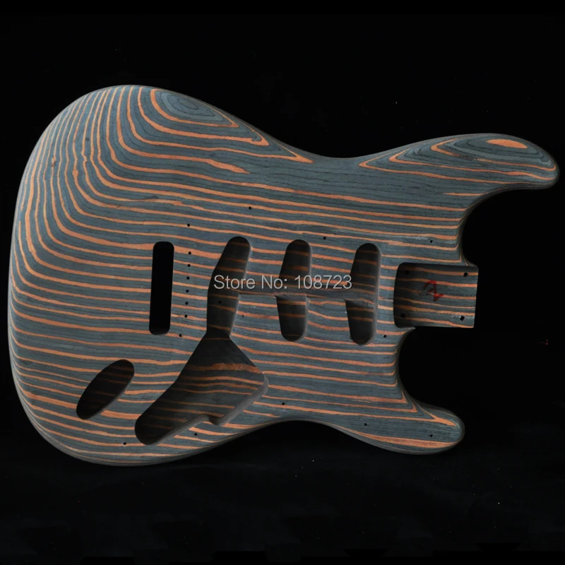 DIY электрогитара комплект с Zebrawood тело Зебра дерево шеи и гриф 22 лада S звукосниматели строитель наборы