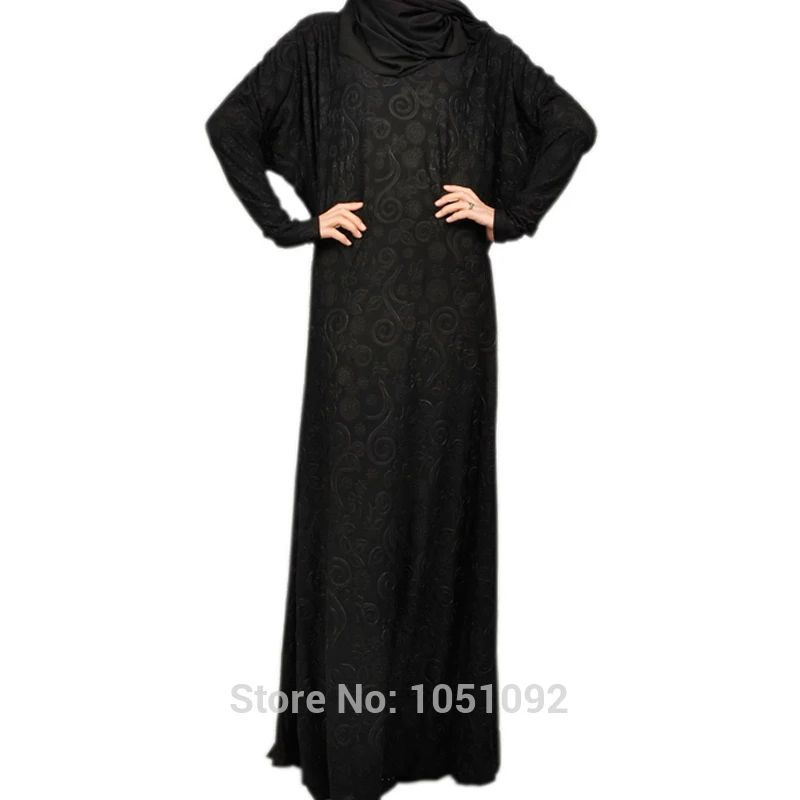 Женское льняное платье abayas черное большого размера с кристаллами и тиснением в