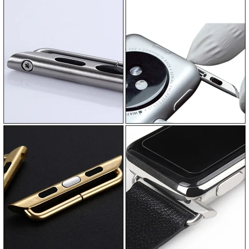 Хохлатый разъем адаптера для Apple Watch 4 44 мм/40 мм iwatch Группа серии 4 нержавеющая сталь Пряжка Застежка адаптер Аксессуары