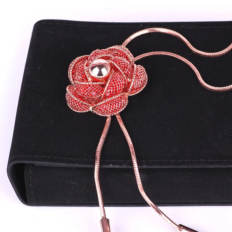 BYSPT Fashion Elegant Sweater Chain Long crystal Hollow Rose pendant ccessories long decoration necklace jewelry | Украшения и
