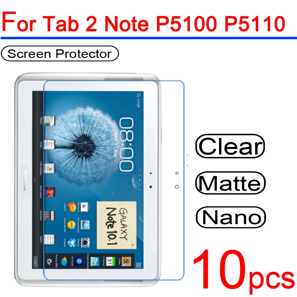 10 шт. Ультра прозрачная защитная пленка для ЖК экрана Samsung Galaxy Tab 2 Note 7 1 P5100 N8000 P3100