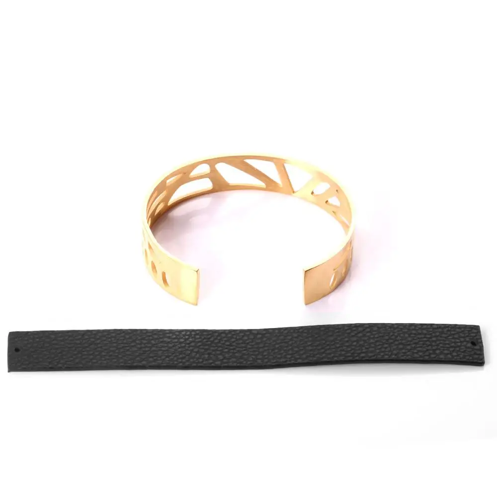 LUXUSTEEL ежедневная одежда кожаные браслеты для женщин/девушек золотые манжеты