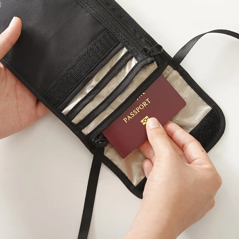 RFID Блокировка дорожный шейный чехол для паспорта нейлоновый непромокаемый бумажник для паспорта держатель для карт аксессуары для путешествий