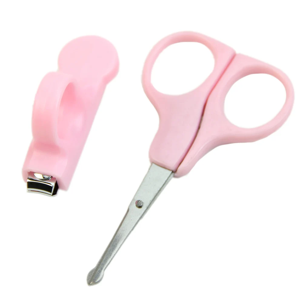2pcs pink Детский набор для ухода за новорожденными, портативный набор для здоровья младенцев, аппаратный термометр для маникюра, кусачки для ногтей, инструменты для ухода - Цвет: 2pcs pink