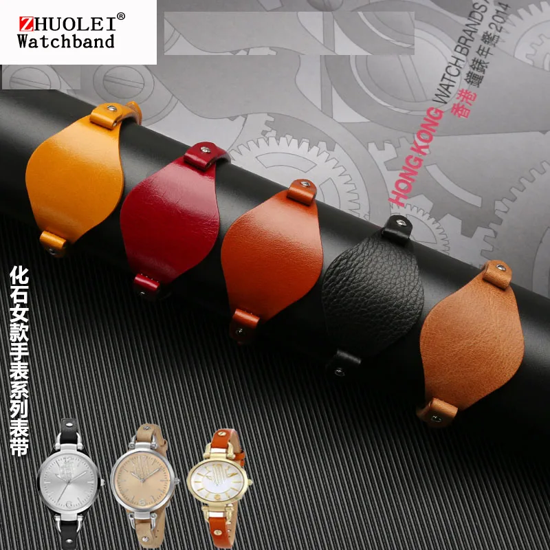 high quality genuine leather watchbands for fossil ES3077 ES2830 ES3262 ES3060 Stylish women's watch straps Small bracelet