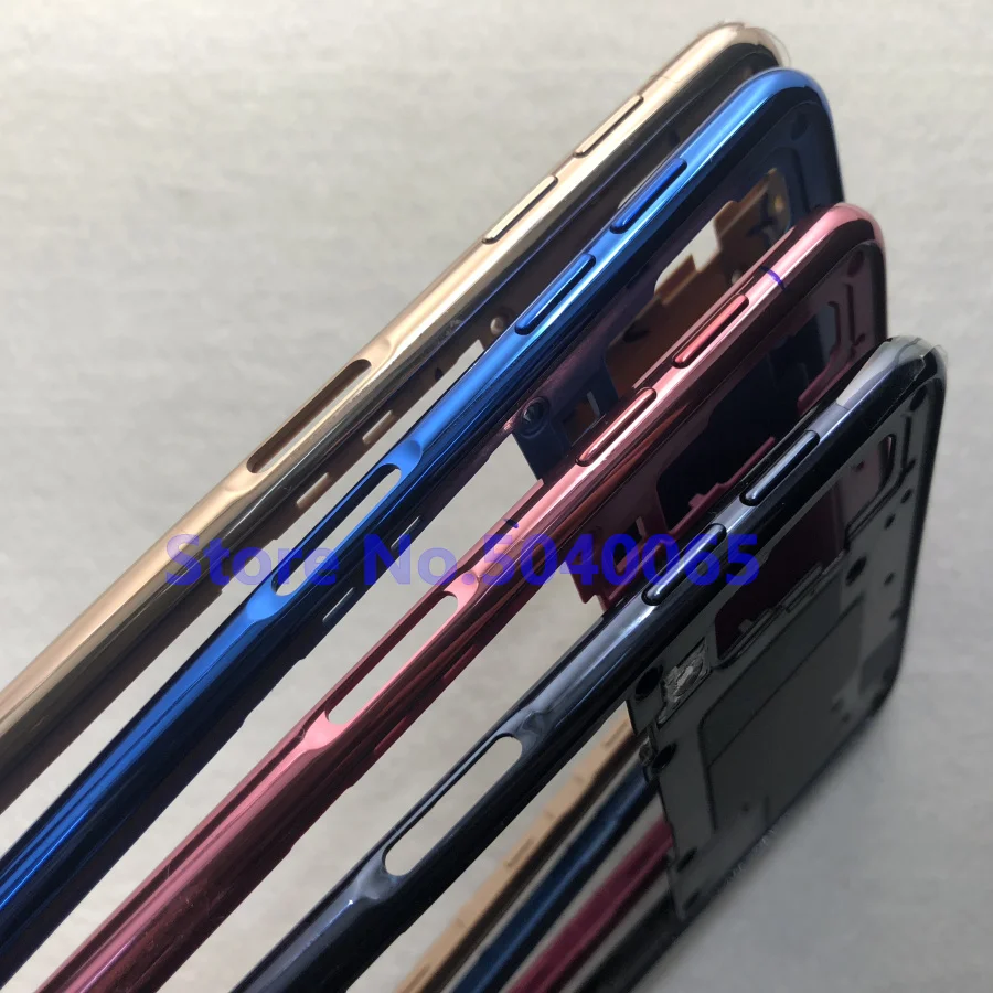 Для Samsung A7 2018 SM A750F полный корпус Передняя средняя рамка пластина задняя крышка