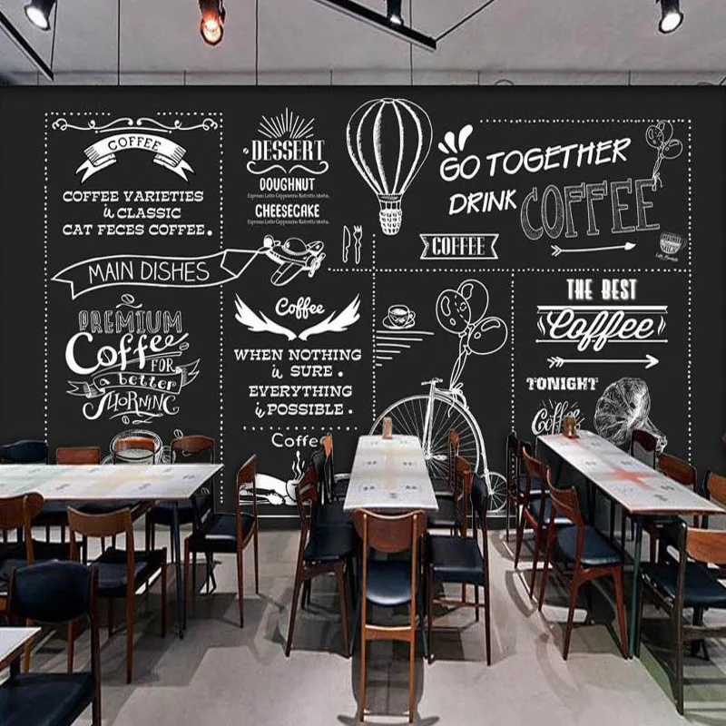 Фотообои в европейском и американском стиле ручная работа доска кофейня
