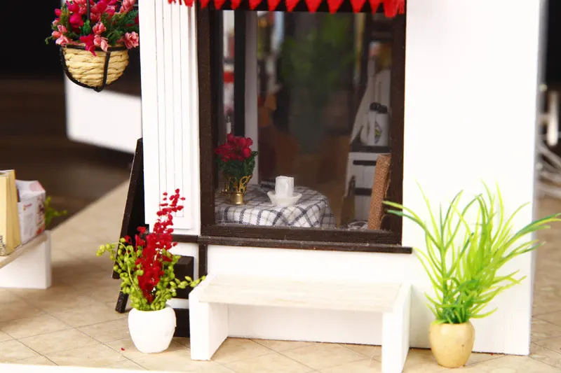 Миниатюрный Кукольный дом с мебели Diy игрушечный деревянный дом магазин тортов ручной работы кукольный домик на день рождения рождественские подарки