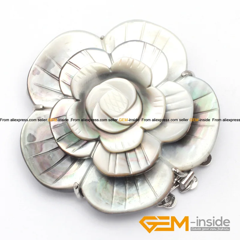 Застежка в виде раковины: бусины из натуральных раковин форме цветка раковины